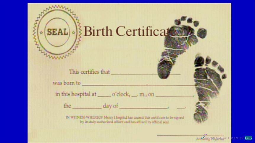 Download United States Mercy hospital birth certificate Photoshop template